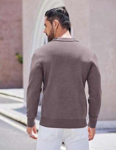 سترة بولو رجالي بأكمام طويلة من COOFANDY، سترة بولو حرارية كاجوال مع جيب in Kuwait