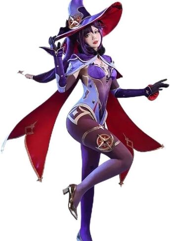 KIRA KIRA Game Genshin Impact Mona Cosplay Costume Mona Cosplay Costumes Doki-SSR Cute Halloween Outfits for Women (M, Mona) in Saudi Arabia