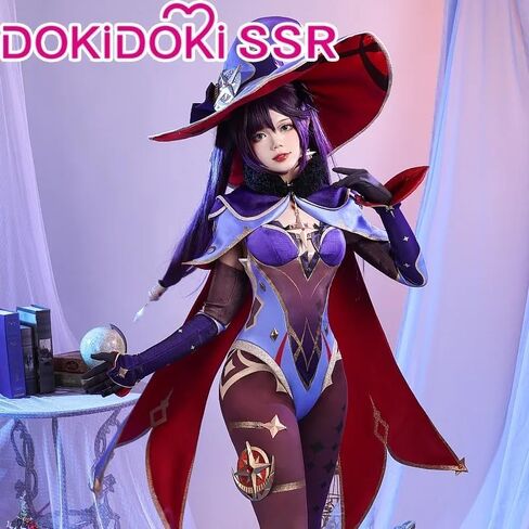 KIRA KIRA Game Genshin Impact Mona Cosplay Costume Mona Cosplay Costumes Doki-SSR Cute Halloween Outfits for Women (M, Mona) in Saudi Arabia