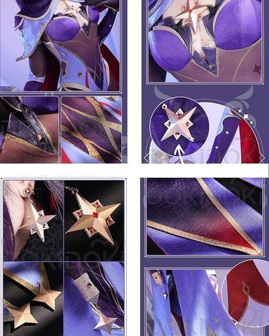 KIRA KIRA Game Genshin Impact Mona Cosplay Costume Mona Cosplay Costumes Doki-SSR Cute Halloween Outfits for Women (M, Mona) in Saudi Arabia