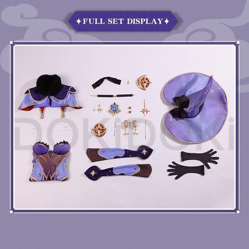 KIRA KIRA Game Genshin Impact Mona Cosplay Costume Mona Cosplay Costumes Doki-SSR Cute Halloween Outfits for Women (M, Mona) in Saudi Arabia