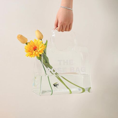 Purse Vase, Bag Vase for Flowers, Black Acrylic Vase, Modern Flower Vase, Aesthetic Vase for Flowers, Decorative Tote Bag Vase for Wedding, Living Room, Bedroom, Table, Office(Tote Bag) in Saudi Arabia