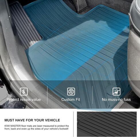 KIWI MASTER Floor Mats for 2020-2025 Kia Telluride Accessories Replace OEM S9F13-AC000 All Weather Mat Liners Front & Rear & 3rd 3 Row Seat TPE Slush Liner Black in Saudi Arabia