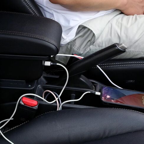 Car Armrest Box for Toyota Yaris iA Sedan/Scion iA 2016-2018 Center Console Storage Arm Rest Organizer Automotive Armrests (Black Line) in Saudi Arabia