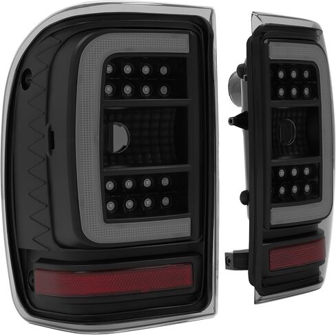 KUAFU LH & RH Tail Light Compatible with 2001-2011 Ford Ranger LED C Light Bar Rear Brake Tail Lamp Assembly Plastic (Clear Lens+Chrome Housing) in Saudi Arabia