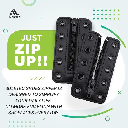 Leather Lace-in Shoes Zipper Inserts for Converse, Suitable for kids and adults, Tieless Shoe Laces in Saudi Arabia