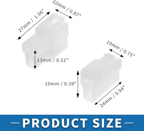 2 Pin Car Electrical Wire Connector Plug Kits Waterproof 6.3 Series Male Female Cable Terminal Housing Plastic Copper White in Saudi Arabia