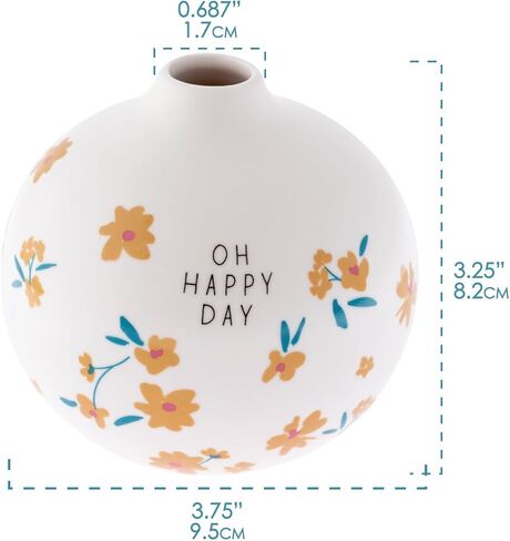 Karma, White Small Bud Ceramic Flower Vases for Rustic Home Decor, Mini Vases for Modern Farmhouse Decor, Living Room, Mantel and Entryway Decor, Love You in Saudi Arabia