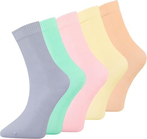 Women’s Bamboo Viscose Ankle Socks, 5-Pack, Soft, Breathable, Non-Binding, Ideal for Everyday Wear in Saudi Arabia