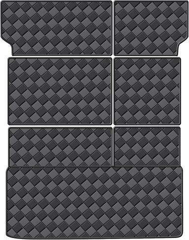 Cargo Mat for 2017-2024 Nissan Armada / 11-13 Infiniti QX56 / 2014-2024 QX80 8 Seats Trunk Mat & 2ND+3RD Row Rear Backrest Mat, All Weather Rear Cargo Liner Back Seat Cover Protector in Kuwait