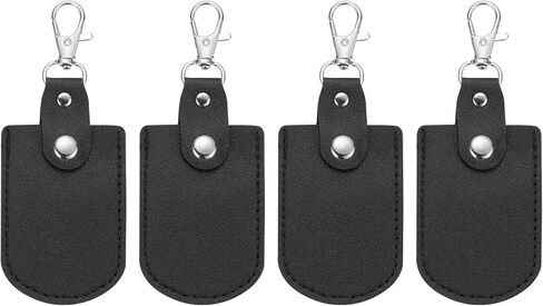 PATIKIL Leather Key Fob, Leather Key Fobs with Key Rings DIY Keychain Holder for Home Office Car Keys ID Key Cards Air Tags in Kuwait
