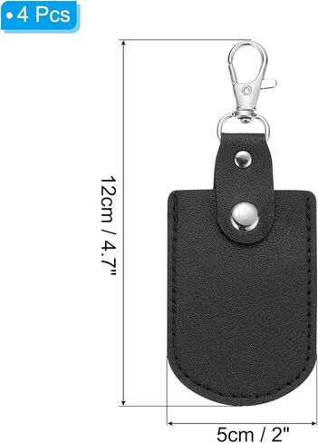 PATIKIL Leather Key Fob, Leather Key Fobs with Key Rings DIY Keychain Holder for Home Office Car Keys ID Key Cards Air Tags in Kuwait