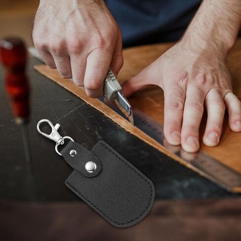 PATIKIL Leather Key Fob, Leather Key Fobs with Key Rings DIY Keychain Holder for Home Office Car Keys ID Key Cards Air Tags in Kuwait