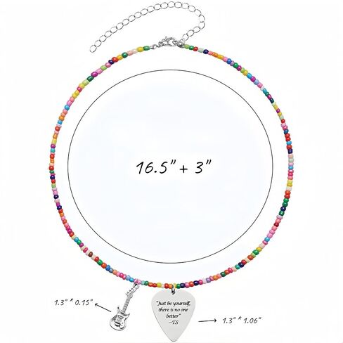 Tay Necklace Inspired Fans Gift Singer Merch Outfits Stuff Handmade Jewelry Quotes Guitar Pick Accessories Friendship Gift For Music Lover Birthday Gifts for Women Daughter Granddaughter Bestie in Saudi Arabia
