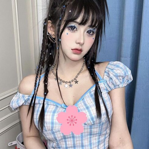 رو دولف ستار المختنق قلادة القوطية قلادة الشرير الهيب البوب ​​مكتنزة الشظية مطرز سلسلة قلادة نجمة قلادة القوطي المختنق للنساء هدايا مجوهرات الحفلات in Kuwait