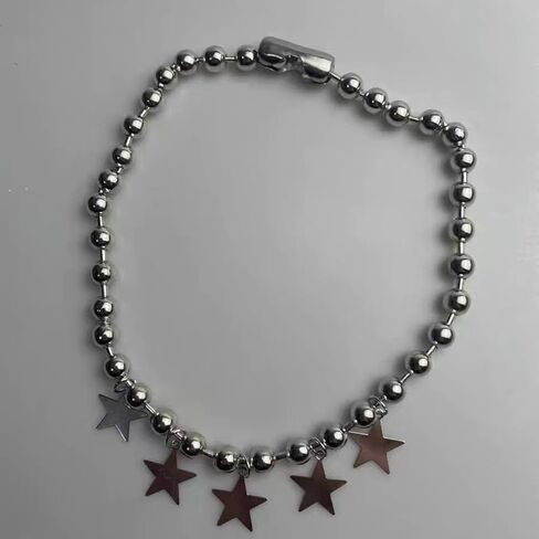 رو دولف ستار المختنق قلادة القوطية قلادة الشرير الهيب البوب ​​مكتنزة الشظية مطرز سلسلة قلادة نجمة قلادة القوطي المختنق للنساء هدايا مجوهرات الحفلات in Kuwait