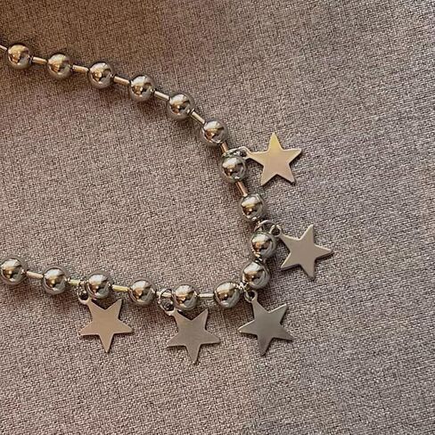 رو دولف ستار المختنق قلادة القوطية قلادة الشرير الهيب البوب ​​مكتنزة الشظية مطرز سلسلة قلادة نجمة قلادة القوطي المختنق للنساء هدايا مجوهرات الحفلات in Kuwait