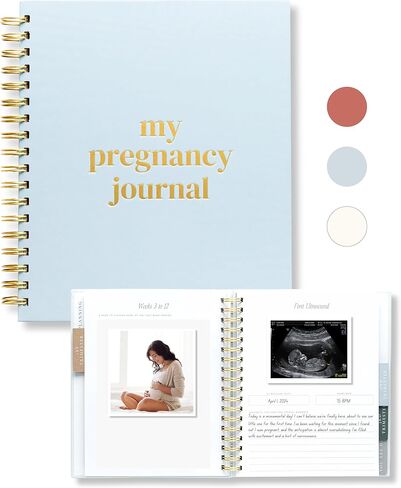 Lamare Pregnancy Journal for First Time Moms 2024 and Experienced Mothers | 150 Pages Pregnancy Planner with Weekly Organizers, Heartwarming Prompts, & Photo Slots | Spiral Binding, 7.2 x 9.3 inches in Kuwait