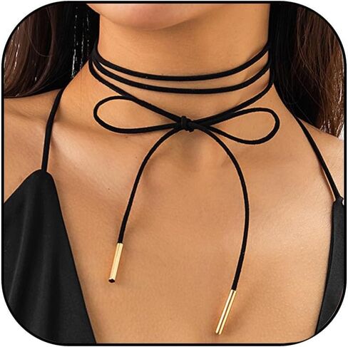 القوس المختنق قلادة طويلة المخملية طوق قلادة مثير المختنق للنساء الرقبة الملحقات المختنق in Kuwait