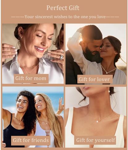 Pearl Necklaces for Women Trendy 14k Gold Plated Necklace for Women Non Tarnish Dainty Pearl Choker Necklaces for Women Cute Pearls Pendant Necklace for Wedding Bridesmaid Beach Jewelry in Saudi Arabia