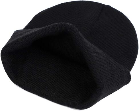 قبعة صغيرة مطرزة قابلة للتمدد للرجال والنساء Skullies دافئة للجنسين (أسود) in Saudi Arabia