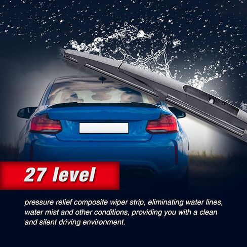 استبدال شفرة ممسحة الزجاج الأمامي الخلفية مقاس 12 بوصة لسيارة Subaru Crosstrek 2022-2016 Impreza 14-12، Honda CR-V 22-17 Element 11-03، Outlander 20-07، Armada 22-05، Murano 21-09 شفرة ممسحة خلفية خلفية (12 -ب/H306) in Kuwait