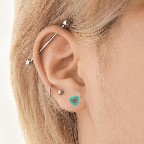 طقم تمدد الأذن من الأكريليك والسيليكون مكون من 48 قطعة: مستدقات خفيفة الوزن وأنفاق وسدادات لموسعات المبتدئين | مجموعة قياس أقراط مجوهرات ثقب الجسم للرجال والنساء (الحجم: 14G-0000G، أسود) in Kuwait