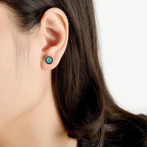 طقم تمدد الأذن من الأكريليك والسيليكون مكون من 48 قطعة: مستدقات خفيفة الوزن وأنفاق وسدادات لموسعات المبتدئين | مجموعة قياس أقراط مجوهرات ثقب الجسم للرجال والنساء (الحجم: 14G-0000G، أسود) in Kuwait