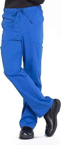 مجموعة ملابس العمل للرجال المحترفين WW695 بلوزة برقبة على شكل حرف V وWW190S مدببة الساق وبنطلون أمامي، رويال- XL توب/XL قصير بانت in Kuwait