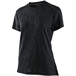Troy Lee Designs Cycling MTB Bicycle Mountain Bike Jersey Shirt for Women, Lilium SS Jacquard (Black, Large)