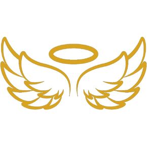 Saint Wings Lovely 1 (صورة ثلاثية الأبعاد) (مجموعة مكونة من 2) ملصقات مصورة فاخرة مقاومة للماء من الفينيل لأجهزة الكمبيوتر المحمول وإكسسوارات الهاتف وخوذة ممتص الصدمات لنافذة السيارة وكوب درنة لتزيين جدار الباب