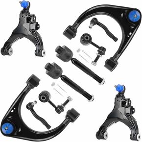 Front Upper&Lower Control Arms w/Ball Joints Sway Bar End Links Tie Rod End Suspension Kit for Toyota Sequoia 2008-2019, for Toyota Tundra 2007-2019 (10pc)