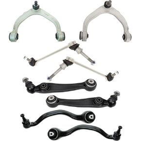 TRQ Front Suspension Kit Control Arm with Ball Joint Sway Bar Stabilizer Link Compatible with 2014-2018 BMW X5 2015-2019 X6