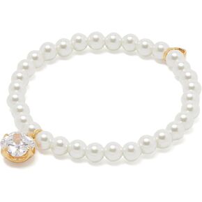 Kate Spade New York, Women's, Pop Of Joy Stretch Bracelet, Cream/Gold, One Size