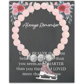 BNQL Figure Skating Bracelet Ice Skater Gifts Ice Skating Charm Bracelet Figure Skating Gifts for Girls Women Ice Skating Jewelry