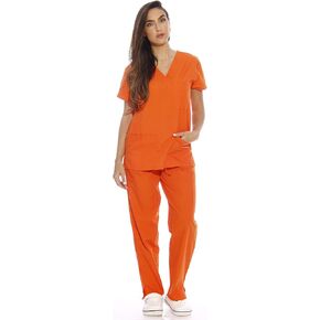 Just Love Women's Six Pocket Medical Scrubs Set (V-Neck with Cargo Pant)