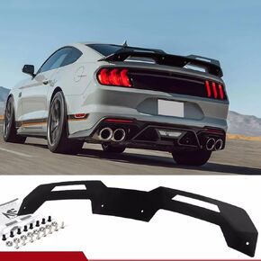Rear Wickerbill Spoiler Compatible with Ford Mustang EcoBoost GT500 GT350 Wing 2015-2023 1PC Smoke Wicker Bill Exterior Accessories (Reserved Hole,9mm Drill)