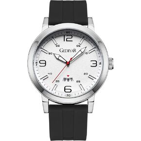 New Men Sports Watch with Quartz Silicone Band Date Display Waterproof Analog Wrist Watches for Mens