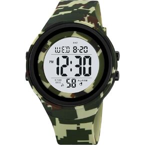CakCity Camouflage Watches for Men Work Watches Mens Tactical Watch Army Green Watches for Men Sport Wrist Watches Womens Digital Wrist Watch