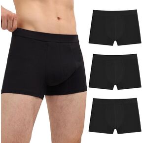 Incontinence Underwear for Men Reusable Adult Leak Proof Bladder Control Protective Brief Absorbency Panties 3 Pack (Black-Gray-Dark Gray, 2XL)