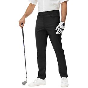 Rdruko Men's Golf Stretch Pants Casual Slacks Lightweight Business Quick Dry Dress Work Trousers