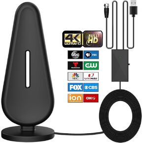 LUPATDY Digital Antenna for Smart tv, 2024 Upgraded Outdoor/Indoor HD Digital Portable TV Antenna with Signal Booster Long 900+ Miles Range Support All TV with 4K 1080p Antenna para TV-32.8ft Coaxial