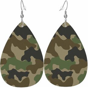 Earrings for Women Teardrop Dangle Faux Leather Earrings Holiday Earrings