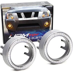iJDMTOY One Pair Ultra Blue 40-SMD LED Halo Ring Angel Eyes Shrouds for Fog Light Customization or Light Retrofit DIY Use