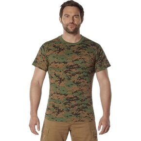 Rothco 22693 تي شيرت مموه قطن 100% اللون: Woodland Digital Camo، المقاس: 2XL