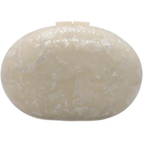 UMREN Lovely Acrylic Shell Shaped Clutch for Women Acrylic Evening Clutch Purse Marble Handbag for Wedding Cocktail Party