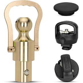 GNXA2061 Puck System Gooseneck Hitch Ball Kit, 2-5/16 Inch Ball & Safety Chain Anchors, Fits Ford F-250/F-350/F-450 Super Duty, Chevy Silverado & GMC Sierra 2500/3500 HD, Nissan Titan XD Trucks