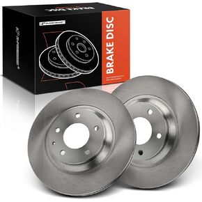 A-Premium 11.88 inch (301.8mm) Rear Vented Disc Brake Rotors Compatible with Select Mazda Models - RX-8 RX8 2004-2011, 2-PC Set
