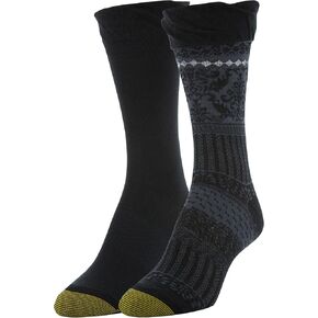 جوارب دائرية منسوجة ومسطحة بلون أسود فاتح للنساء من Gold Toe، زوجان in Kuwait