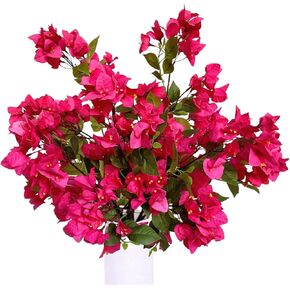 Pack of 8 Artificial Flowers Stems Silk Bougainvillea Branches for Wedding Centerpieces, Table Runner, Indoor & Outdoor Decoration - 30 inch (Fuchsia) 1